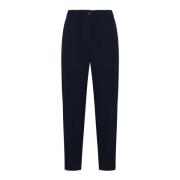 Blauwe Elastische Taille Broek Alysi , Blue , Dames