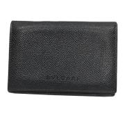 Pre-owned Leather wallets Bvlgari Vintage , Black , Dames