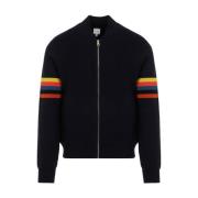 Blauwe Wol Bomberjack Aw24 PS By Paul Smith , Blue , Heren