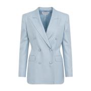 Blauwe Zijden Blazer Aw24 Gabriela Hearst , Blue , Dames