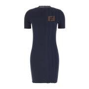 Stijlvolle Jurken voor elke gelegenheid Fendi , Blue , Dames