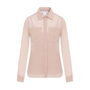 Zijden Shirt Nude & Neutrals Elegant Max Mara , Beige , Dames