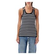 Gestreepte Tanktop Zwart Wit Jean Paul Gaultier , Black , Dames