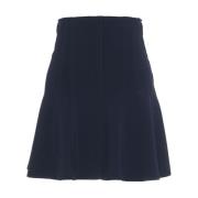 Blauwe Wijd Uitlopende Mini Rok Grace Norma Kamali , Blue , Dames