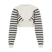 Witte Gestreepte Crop Sweater Jean Paul Gaultier , White , Dames