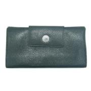 Pre-owned Leather wallets Bvlgari Vintage , Green , Dames