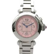 Pre-owned Stainless Steel watches Cartier Vintage , Pink , Dames