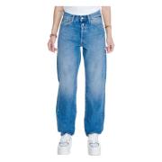 Blauwe Effen Dames Jeans met Rits Replay , Blue , Dames