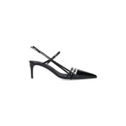 Zwarte Hak Slingback Stiletto Sandalen Dolce & Gabbana , Black , Dames