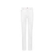 Witte Slim-Fit Katoen-Kasjmier Jeans Kiton , White , Dames