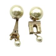 Pre-owned Metal earrings Dior Vintage , Gray , Dames