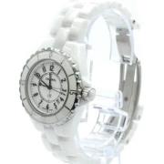 Pre-owned Stainless Steel watches Chanel Vintage , White , Heren