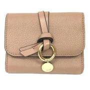 Pre-owned Leather wallets Chloé Pre-owned , Beige , Dames