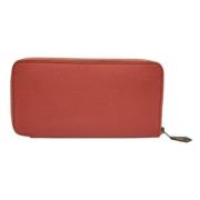 Pre-owned Leather wallets Hermès Vintage , Pink , Dames