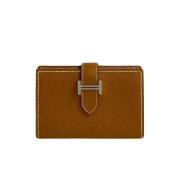 Pre-owned Canvas wallets Hermès Vintage , Brown , Dames