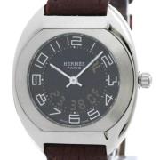 Pre-owned Stainless Steel watches Hermès Vintage , Brown , Dames