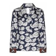 Dahlia Print Zijden Overhemd Max Mara Weekend , Multicolor , Dames