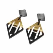 Pre-owned Fabric earrings Hermès Vintage , Brown , Dames