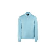 Sea Island Cotton Half-Zip Sweater Moorer , Blue , Heren