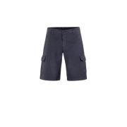 Luxe Cargo Bermuda Shorts Moorer , Blue , Heren