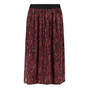 Geplooide Midi Rok Betty & Co , Red , Dames