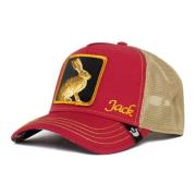 Rode Konijn Jacked Casino Trucker Cap Goorin Bros , Red , Heren