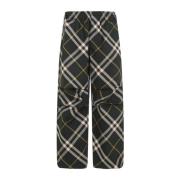 Geruite Broek Burberry , Green , Heren