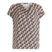 Printshirt met Watervalhals Betty Barclay , Multicolor , Dames