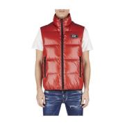 Rode Puffer Vest - Glanzend Nylon Dsquared2 , Red , Heren