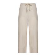 Roomkatoen Trekkoordbroek Max Mara , Beige , Dames