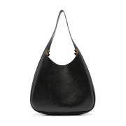 Zwarte Schoudertas met Uitgesneden Logo Stella McCartney , Black , Dam...