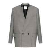 Double-breasted losvallende blazer Moschino , Gray , Dames