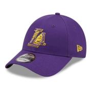 Paarse Lakers Teamlogo Pet New Era , Purple , Heren