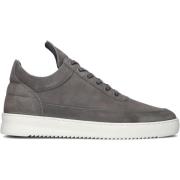 Lage Organische Suède Sneakers Filling Pieces , Gray , Dames