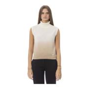 Trendy Gebreid Vest Dolcevita Stijl Baldinini , White , Dames