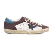 Zwarte Leren Super Star Sneakers Golden Goose , Multicolor , Heren