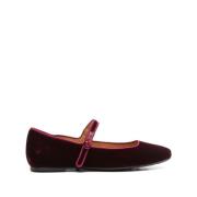 Bordeaux Rode Platte Schoenen Tod's , Red , Dames