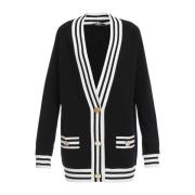 Wol en kasjmier vest Balmain , Black , Dames