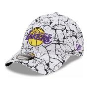 Witte Lakers Marmer Pet New Era , White , Heren