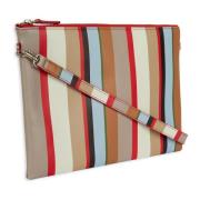 Multicolour Gestreepte Leren Clutch Gallo , Multicolor , Dames