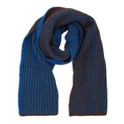 Blauwe Wol & Cashmere Visser's Rib Sjaal Gallo , Multicolor , Unisex