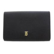 Pre-owned Leather wallets Burberry Vintage , Black , Dames