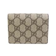 Pre-owned Canvas wallets Gucci Vintage , Beige , Dames