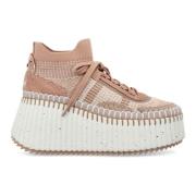 Rose Wedge Sneakers Aw24 Chloé , Pink , Dames