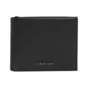 Minimalistische Zwarte Portemonnee Calvin Klein , Black , Heren