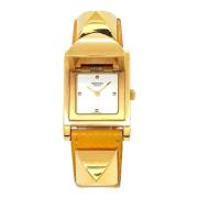 Pre-owned Leather watches Hermès Vintage , Yellow , Dames