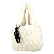 Zacht Shearling Deken Tas Off White JW Anderson , Beige , Dames