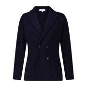 Dubbelrijige Gebreide Blazer Lardini , Blue , Heren