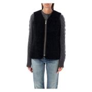 Zwart V-hals Liner Vest Buitenkleding Barbour , Black , Dames