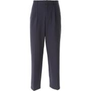 Blauw Marineblauw Broek Stijlvol Ontwerp Emporio Armani , Blue , Heren